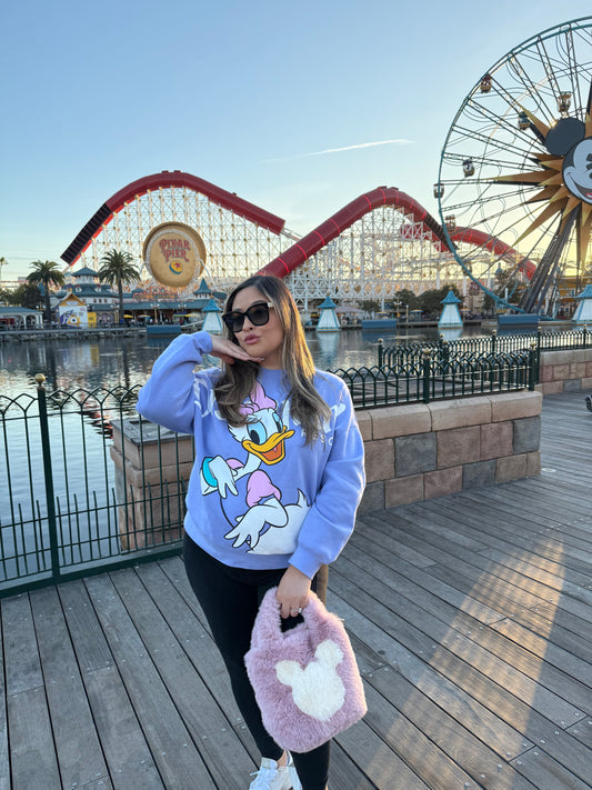 Pink Furry Mickey Bag